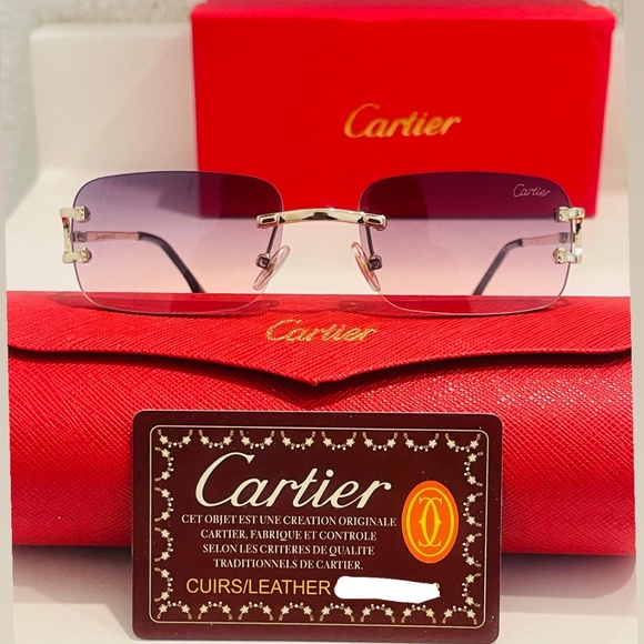 Cartier Accessories - Cartier Pink Purple Sunglasses